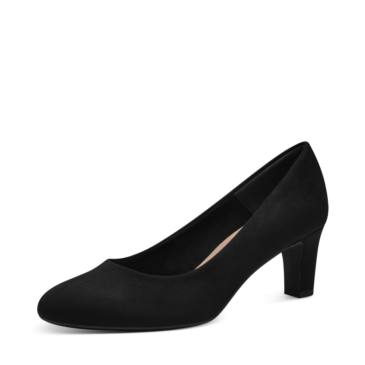 Tamaris Classic Court Shoe Black Cinders Shoe Heaven
