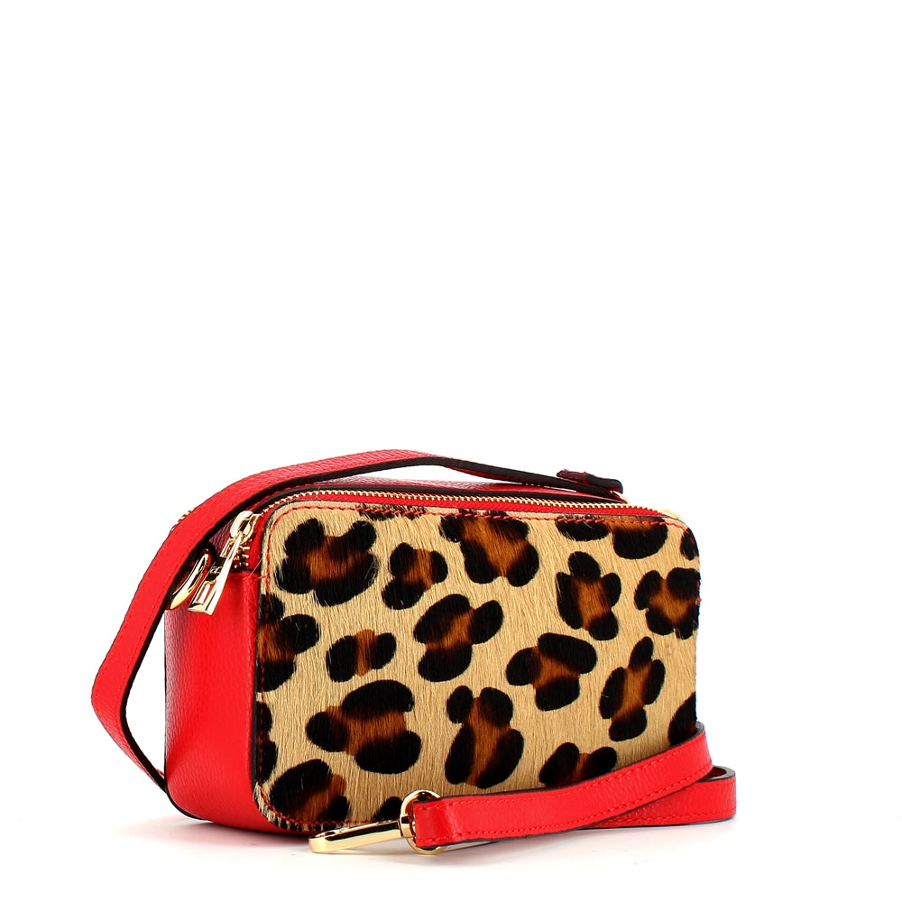 Red leopard hot sale print purse