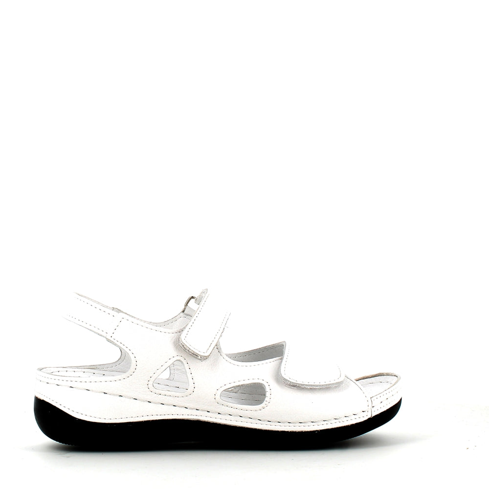 Cinders Edit Casual Velcro Sandal White