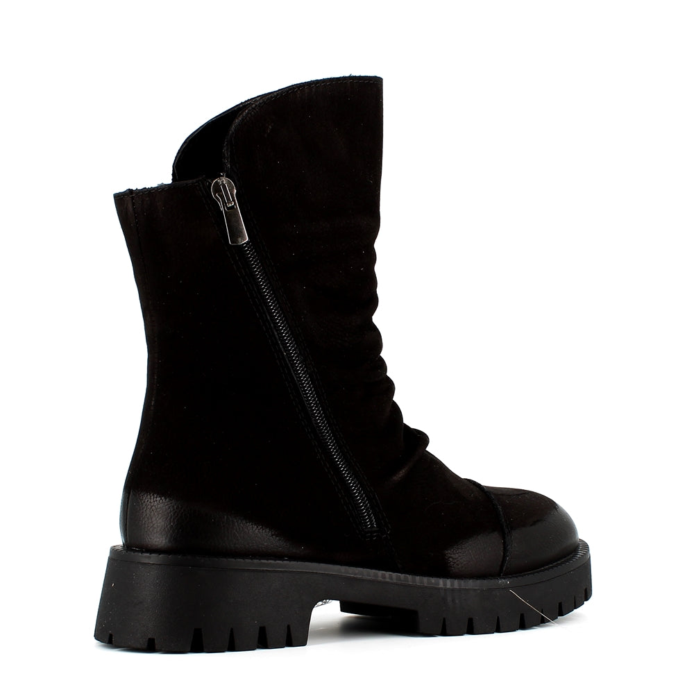 Cinders Edit Distressed Slouch Boot Black Cinders Shoe Heaven