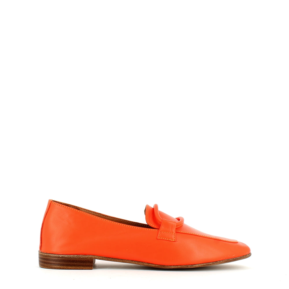 Cinders Edit Soft Leather Loafer Coral Cinders Shoe Heaven