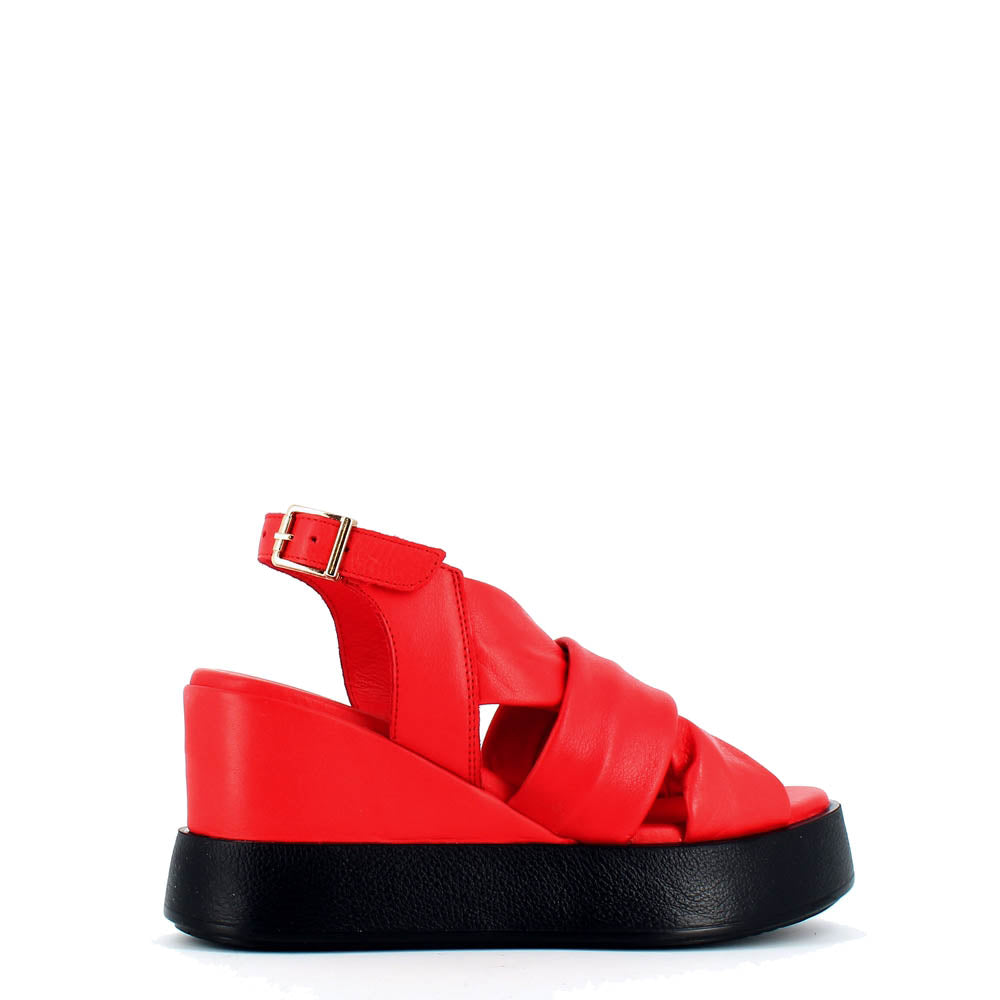 Cinders Edit High Wedge Sandal Red Cinders Shoe Heaven