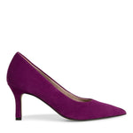 Tamaris Classic Mid Heel Stiletto Purple Suede