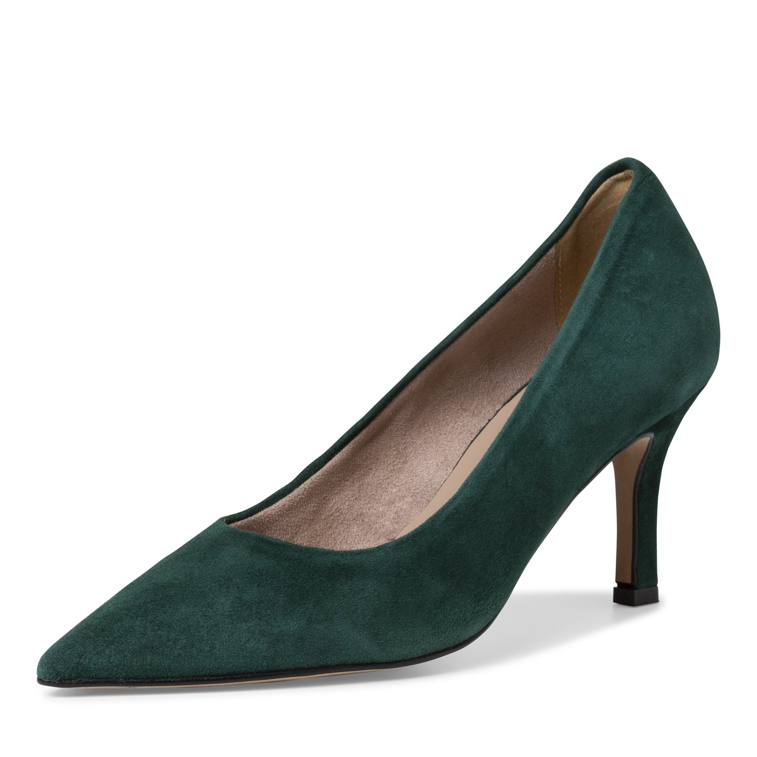 Dark green store mid heel shoes