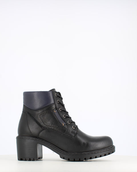 Cinders Edit Laced Ankle Boot Black/Ocean