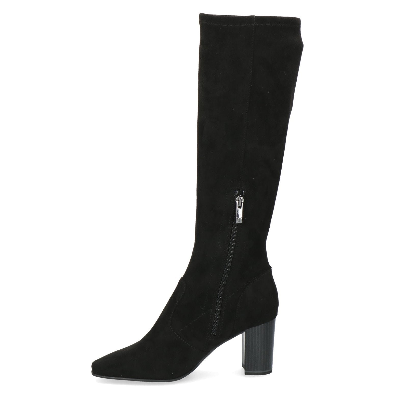 Caprice High Heel Knee High Stretch Boot Black