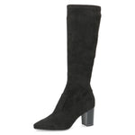 Caprice High Heel Knee High Stretch Boot Black