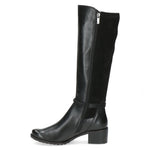 Caprice Leather Knee High Black Comb