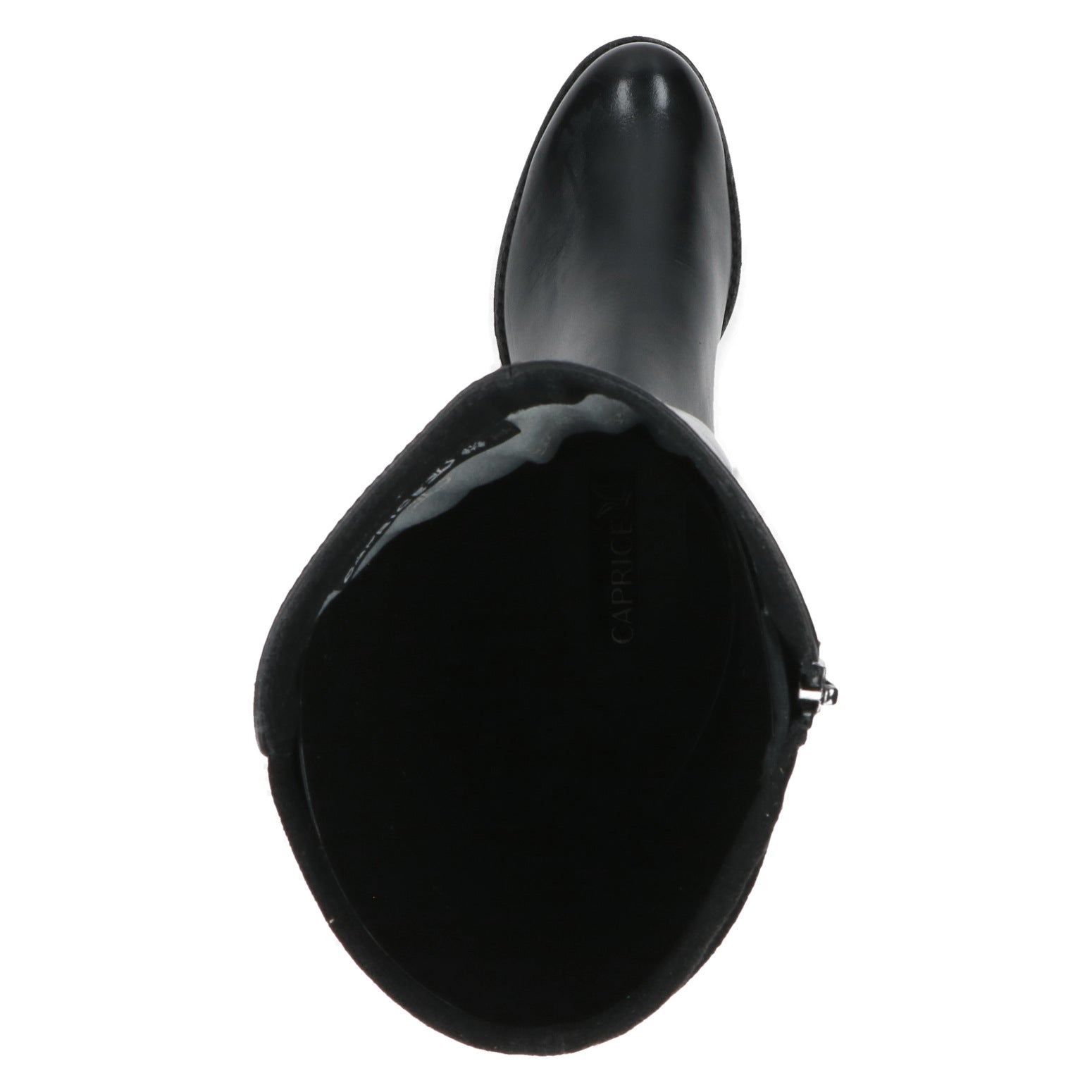 Caprice Leather Knee High Black Comb