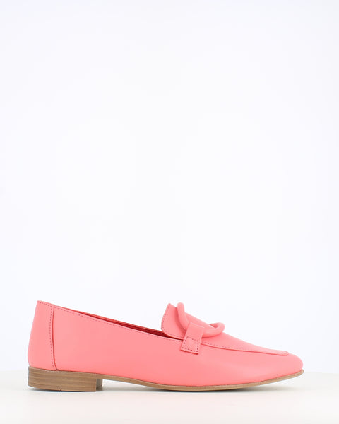 Cinders Edit Soft Leather Loafer Coral