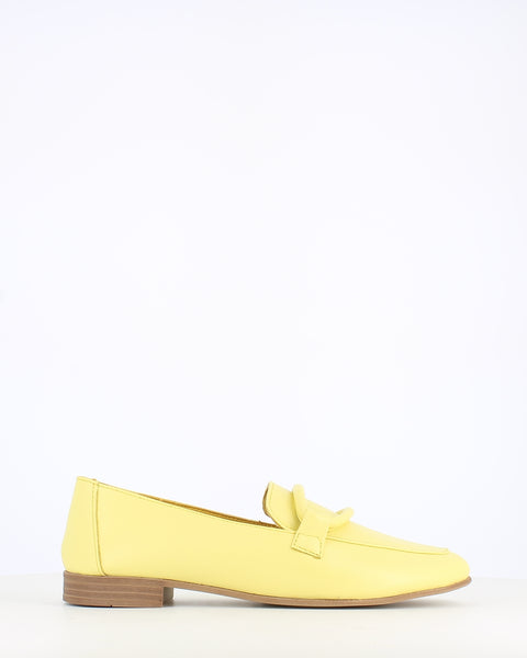 Cinders Edit Soft Leather Loafer Lime Yellow