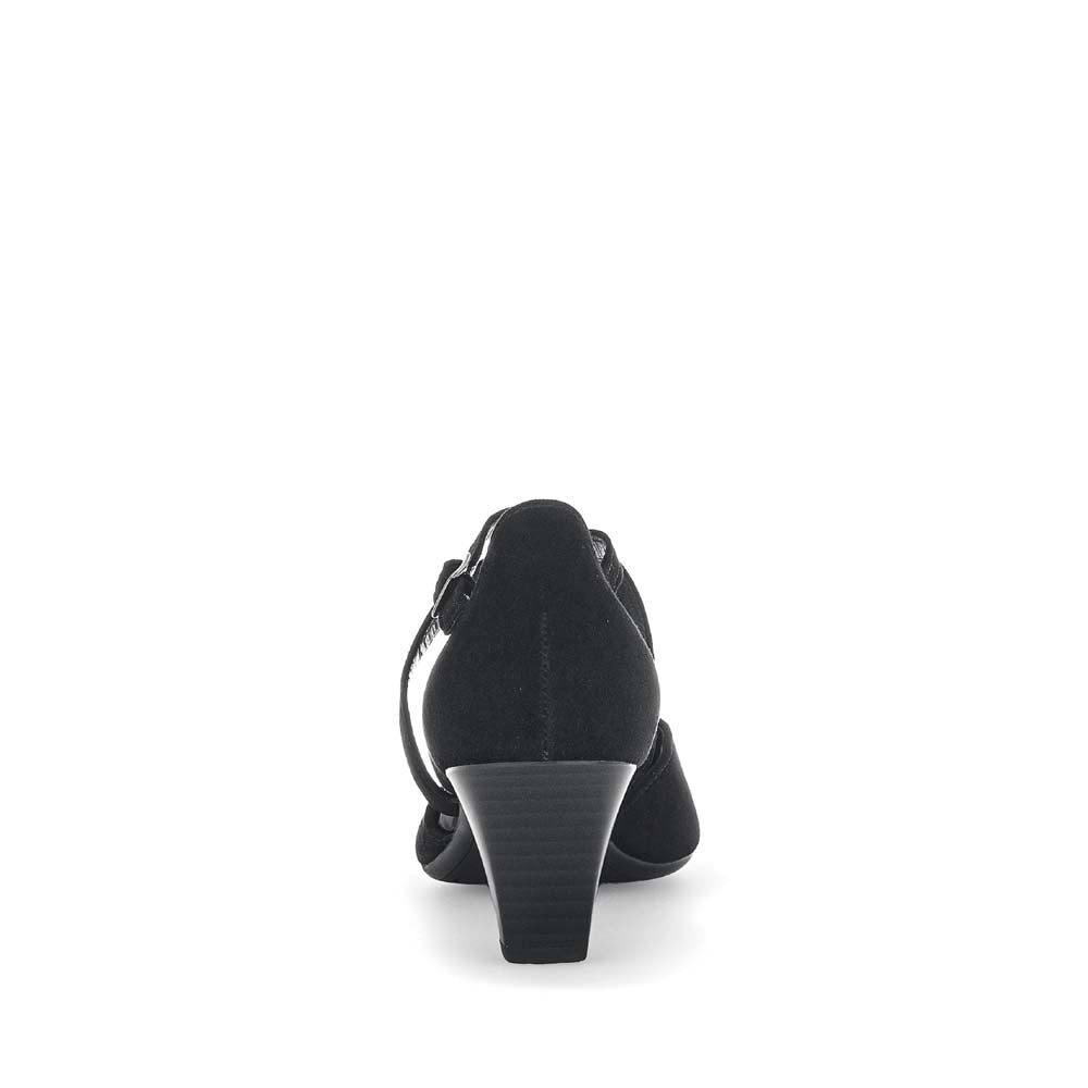 Gabor Strappy Shoe Black Suede