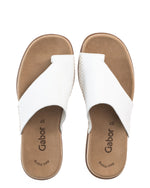 Gabor Leather Toe Post Sandal White