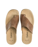 Gabor Leather Toe Post Sandal Peanut