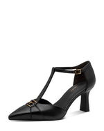 Tamaris T-Bar High Heel Black