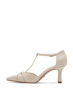 Tamaris T-Bar High Heel Ivory