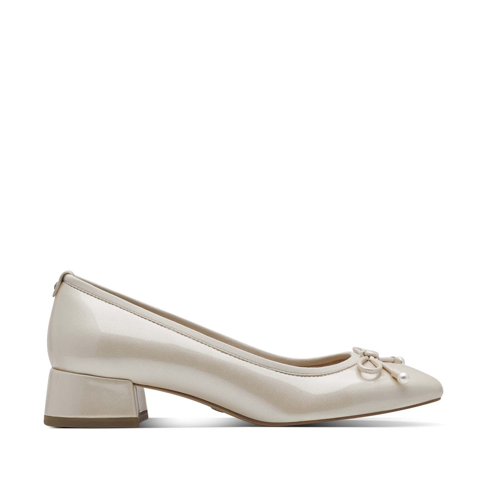 Tamaris Block Heel Court Shoe Champagne