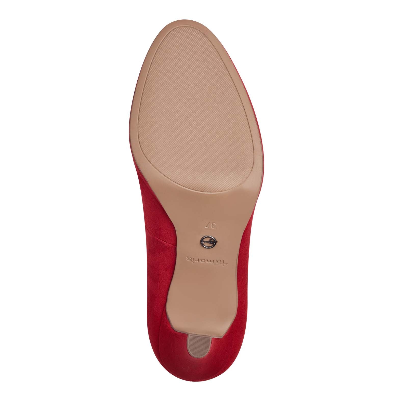 Tamaris Classic Platform Court Red Textile