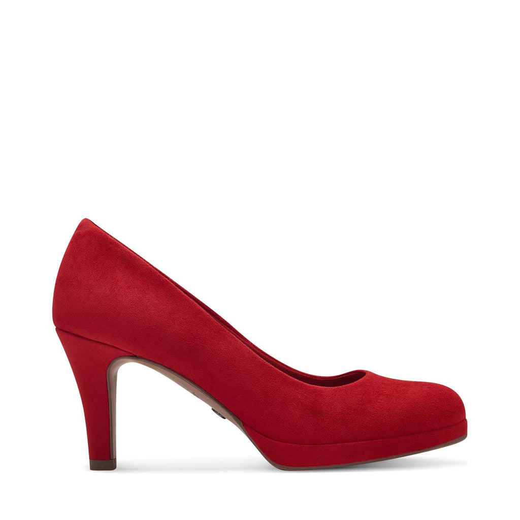 Tamaris Classic Platform Court Red Textile