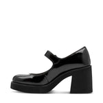 Tamaris Chunky Mary Jane Black Patent