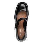 Tamaris Chunky Mary Jane Black Patent