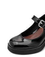 Tamaris Chunky Mary Jane Black Patent