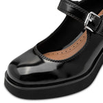 Tamaris Chunky Mary Jane Black Patent
