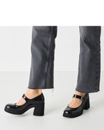 Tamaris Chunky Mary Jane Black Patent