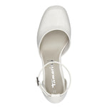 Tamaris Platform Shoe with Ankle Strap White