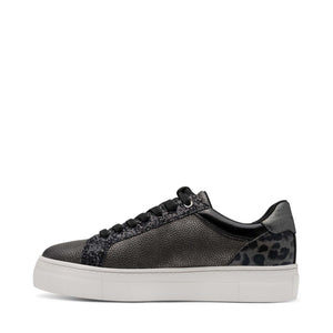 Tamaris Classic Flatform Trainer Pewter Comb