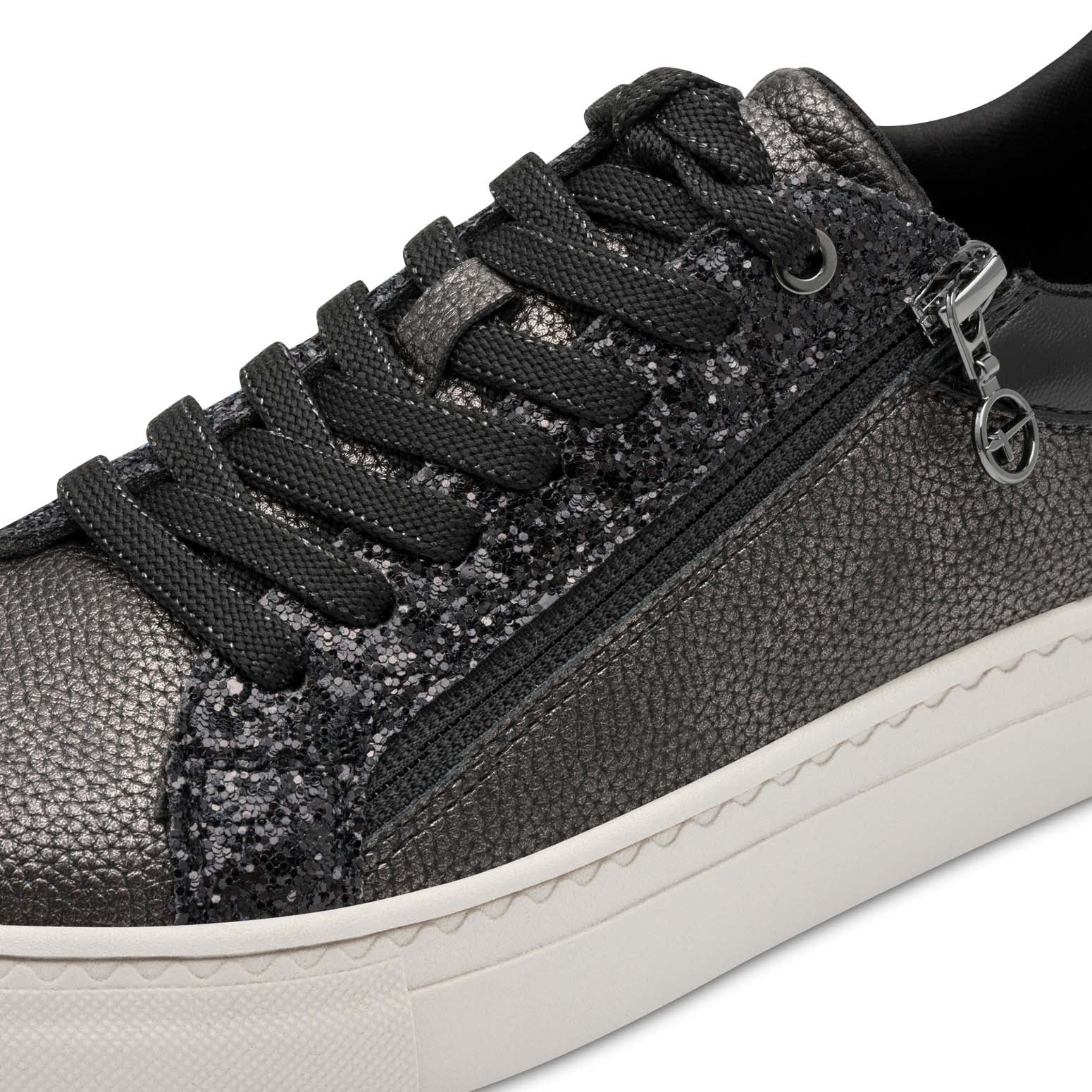 Tamaris Classic Flatform Trainer Pewter Comb