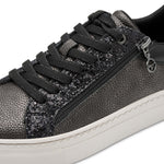 Tamaris Classic Flatform Trainer Pewter Comb