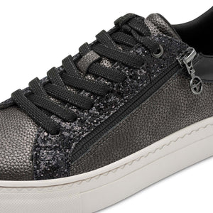 Tamaris Classic Flatform Trainer Pewter Comb