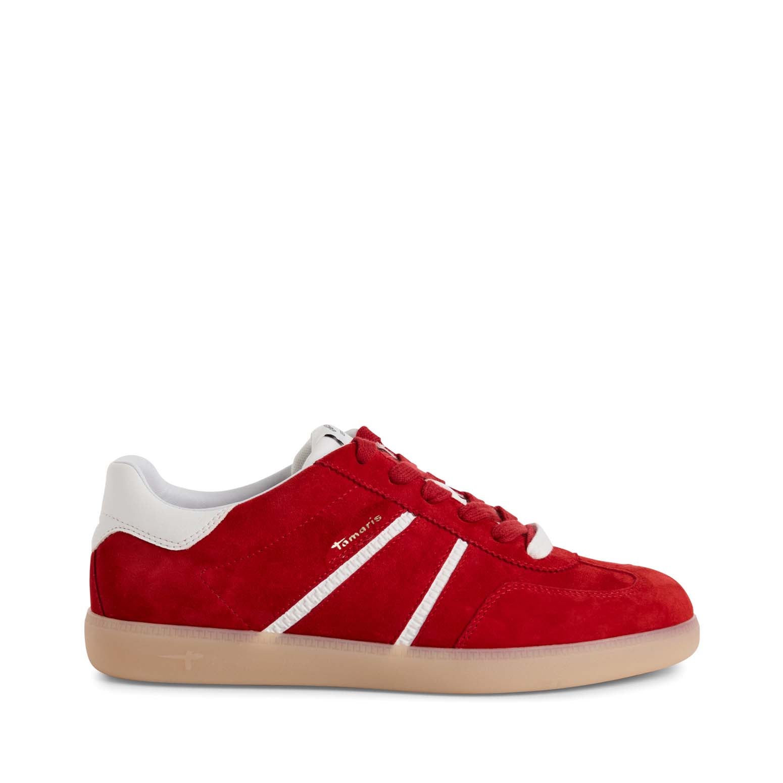 Tamaris Laced Trainer Red Comb