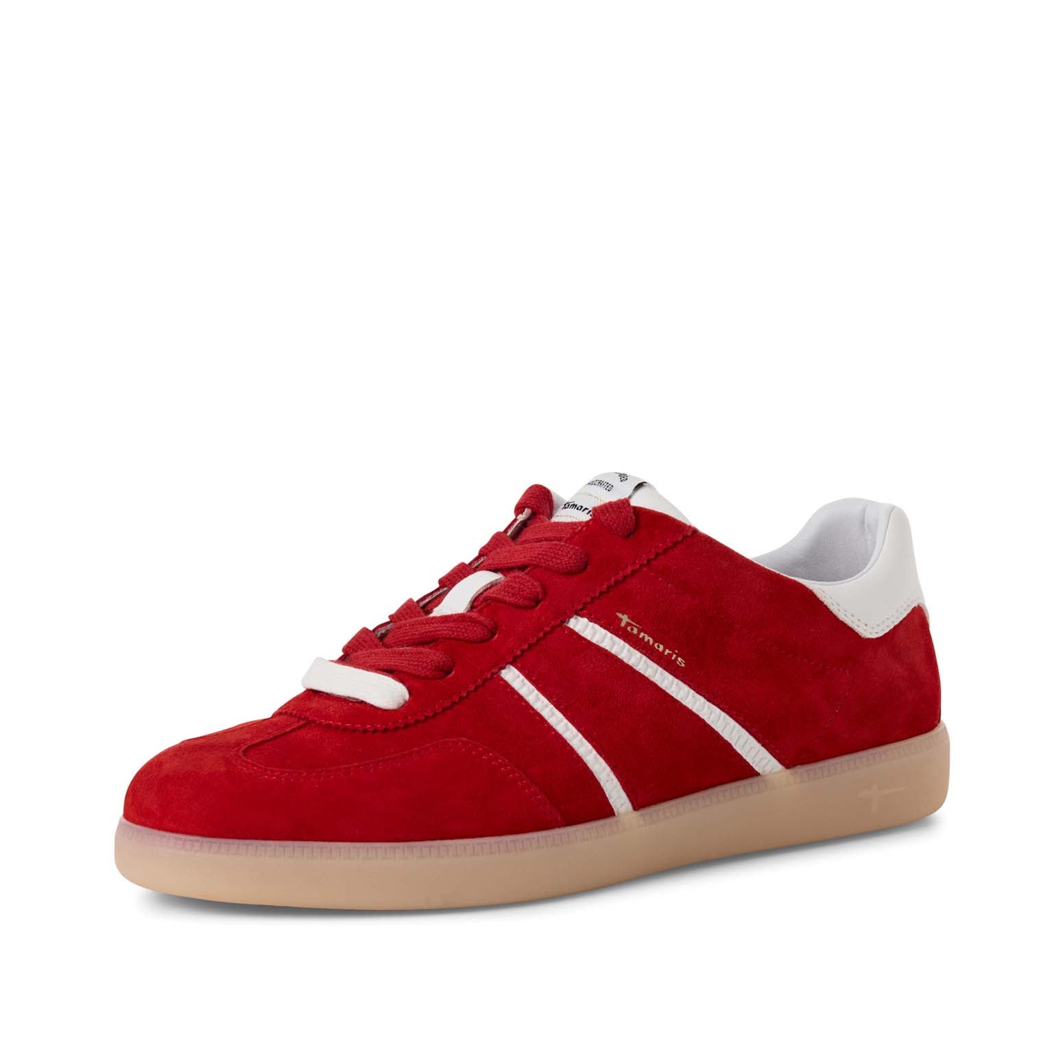 Tamaris Laced Trainer Red Comb