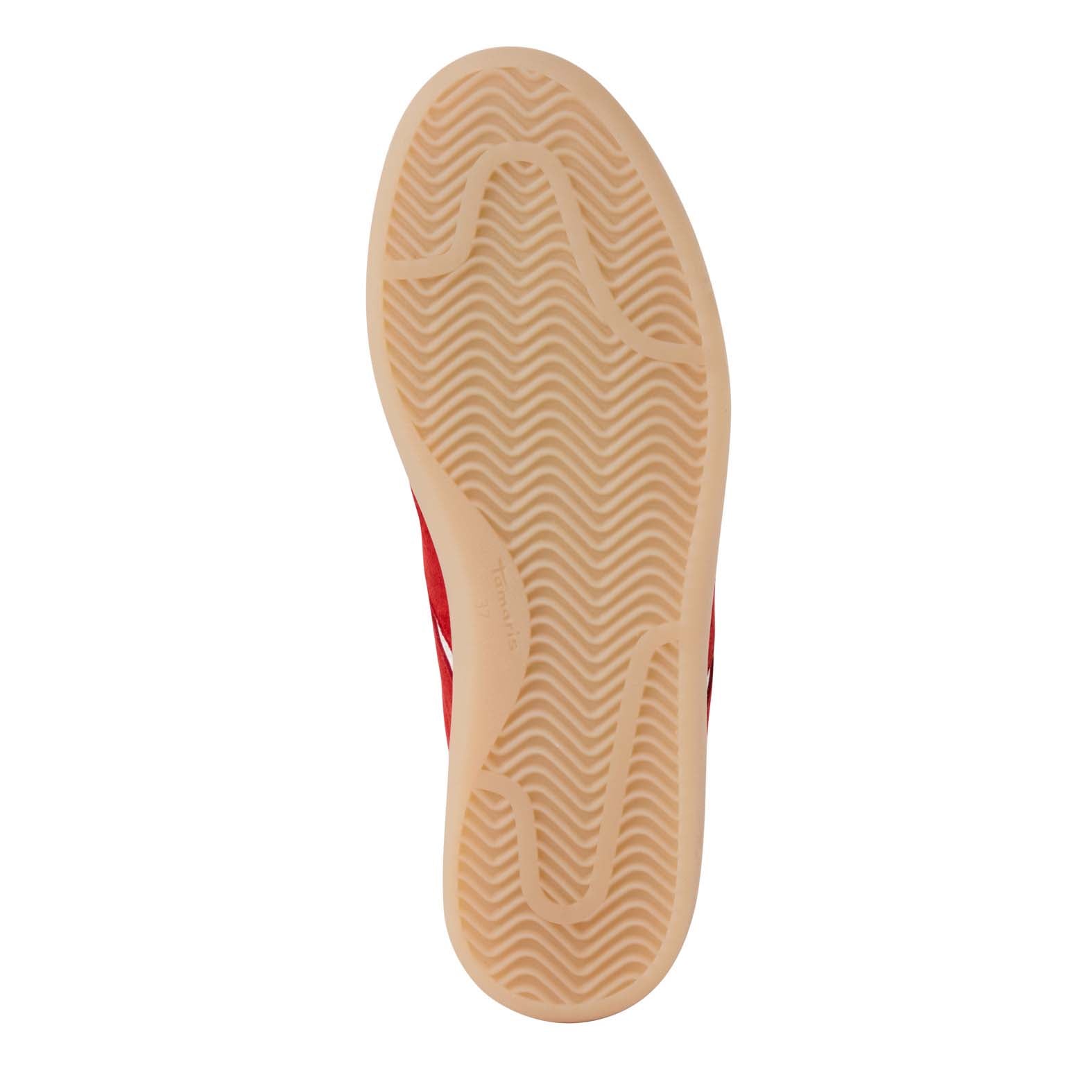 Tamaris Laced Trainer Red Comb