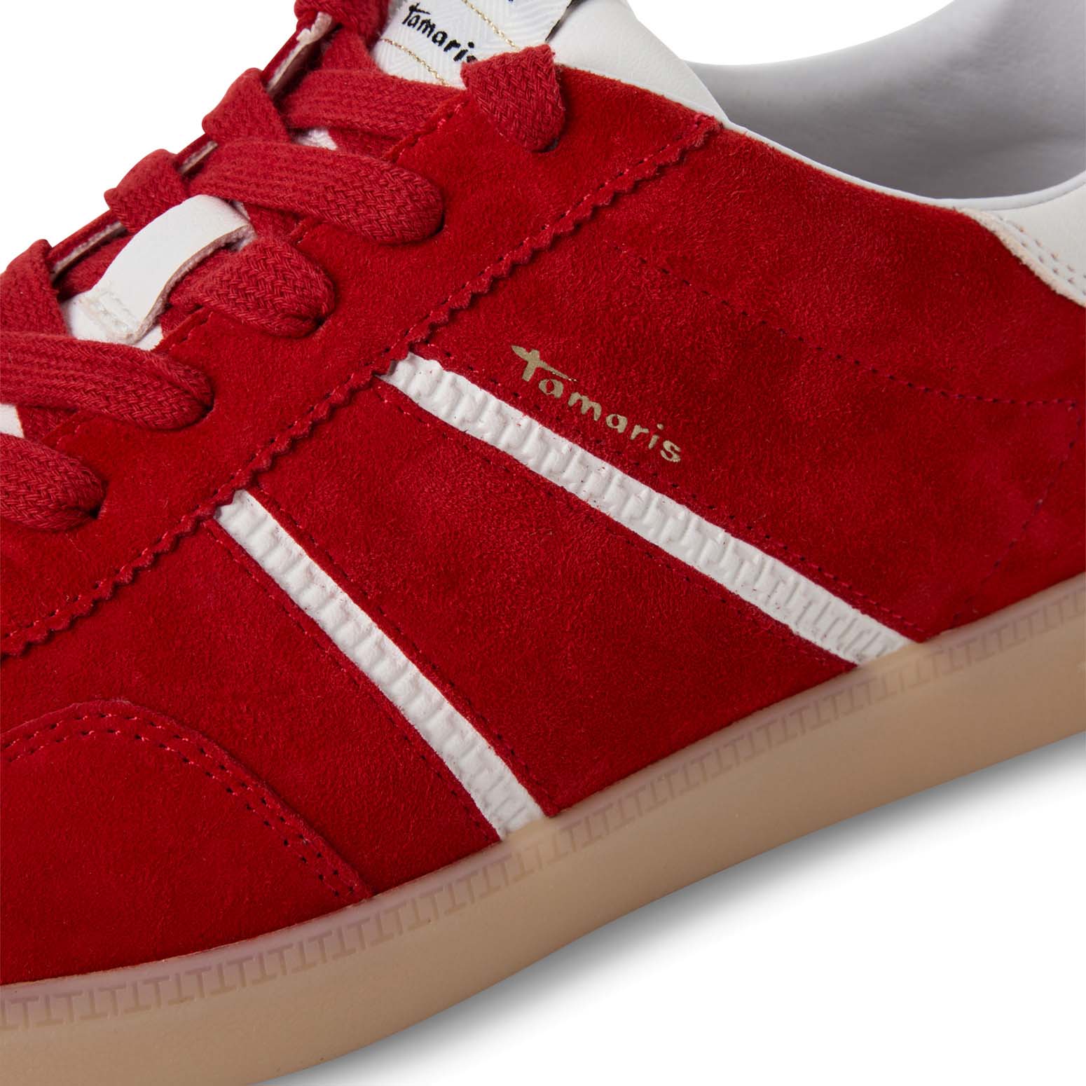 Tamaris Laced Trainer Red Comb