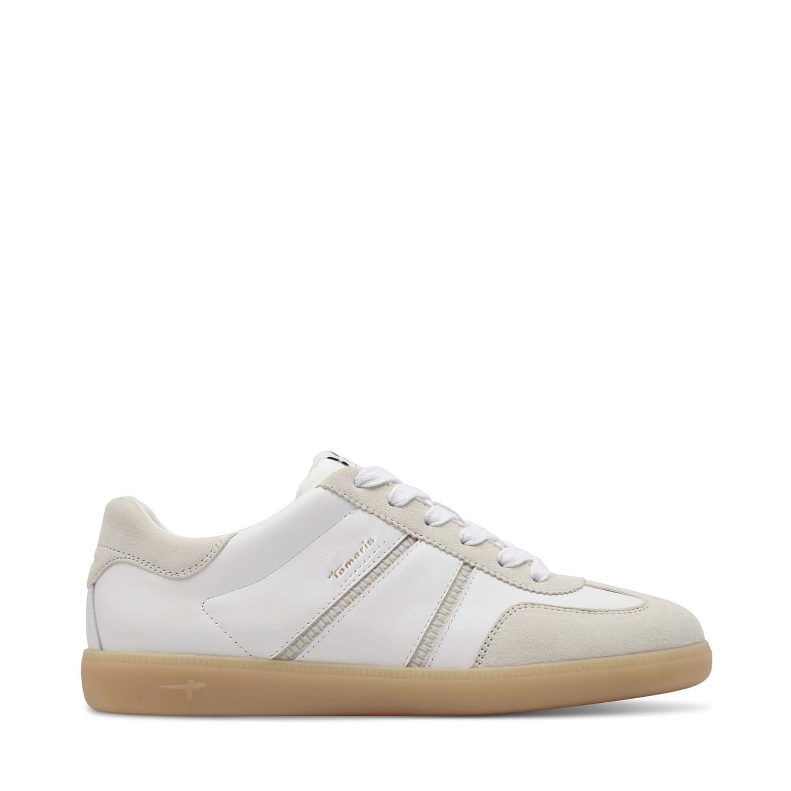 Tamaris Laced Trainer White Comb