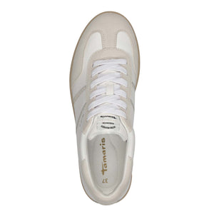 Tamaris Laced Trainer White Comb