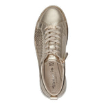 Tamaris Laced Leather Trainer Gold