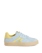 Tamaris Suede Laced Trainer Light Blue