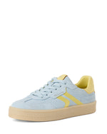 Tamaris Suede Laced Trainer Light Blue