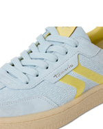 Tamaris Suede Laced Trainer Light Blue