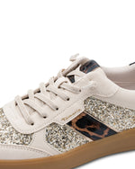 Tamaris Laced Trainer Ivory Glam