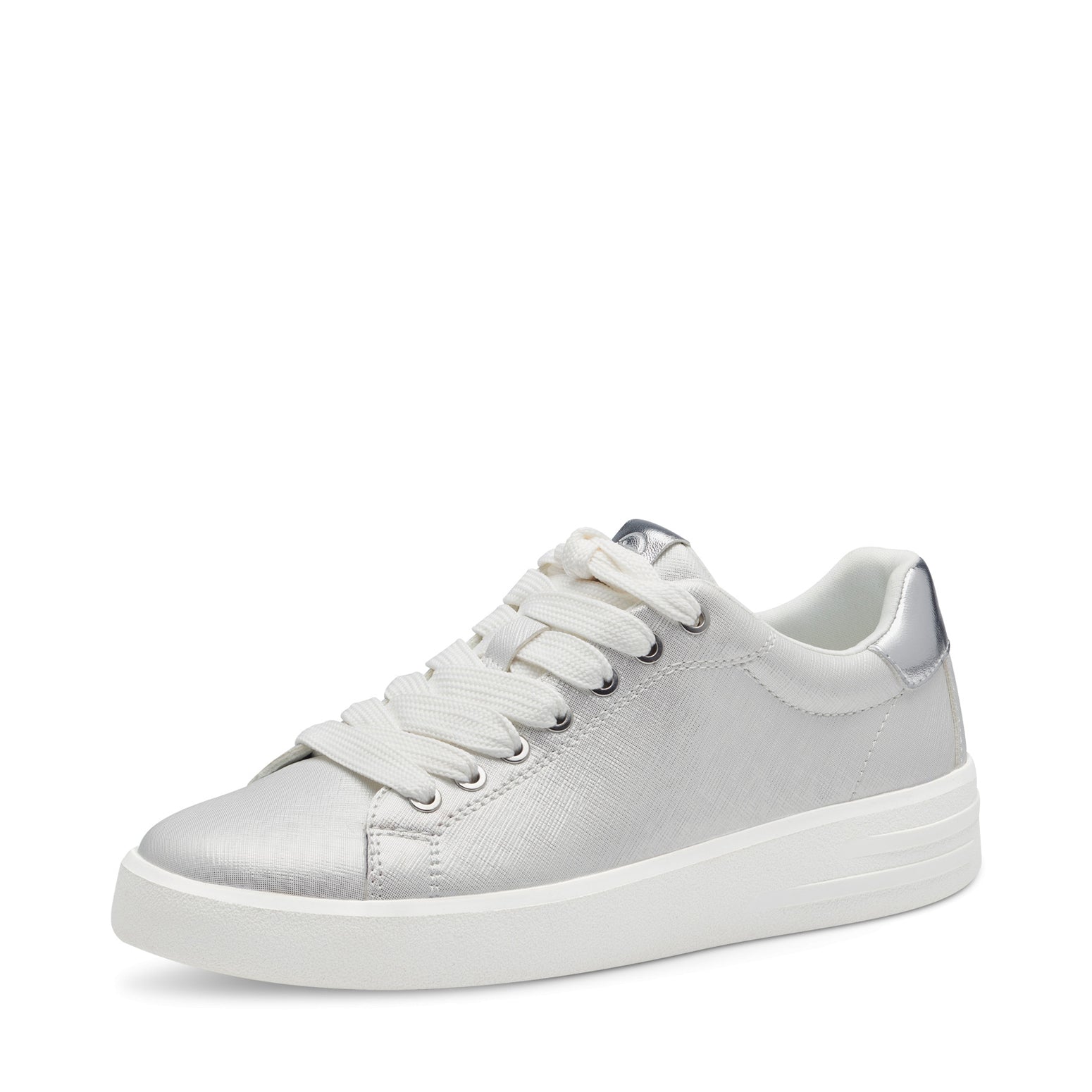 Tamaris Laced Trainer White/Silver