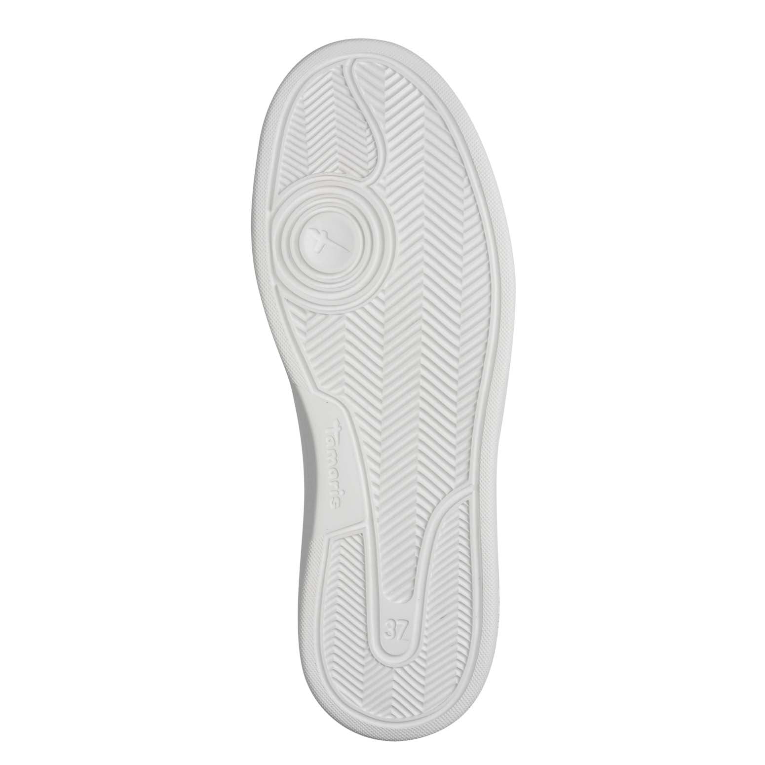 Tamaris Flatform Laced Trainer White Champagne