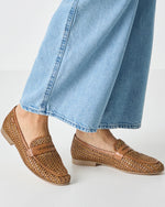Tamaris Weave Loafer Cognac