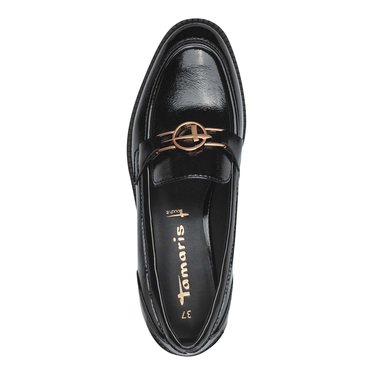 Tamaris Classic Loafer Black Patent