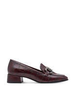 Tamaris Classic Shoe with Buckle Merlot Croco