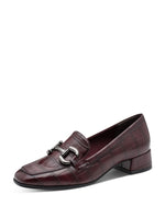 Tamaris Classic Shoe with Buckle Merlot Croco